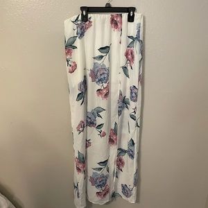 Maxi Floral Skirt with Slits